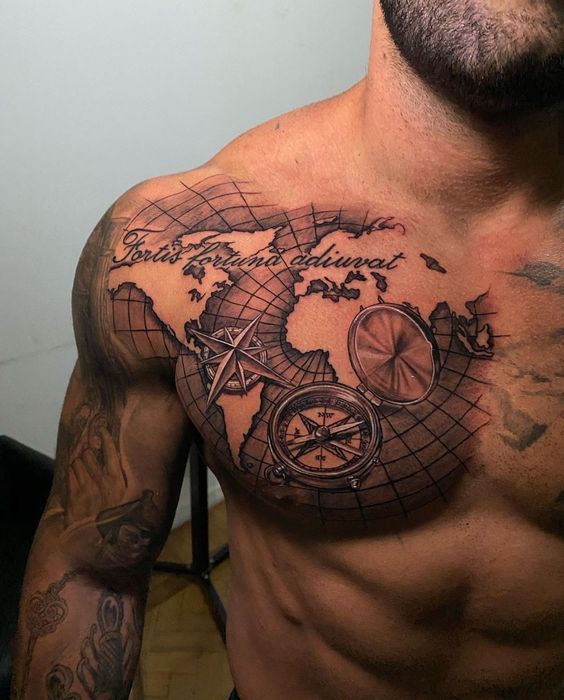 Top 40 Chest Tattoos for Men: Trendy & Bold Designs 17