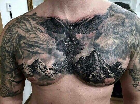 Top 40 Chest Tattoos for Men: Trendy & Bold Designs 24