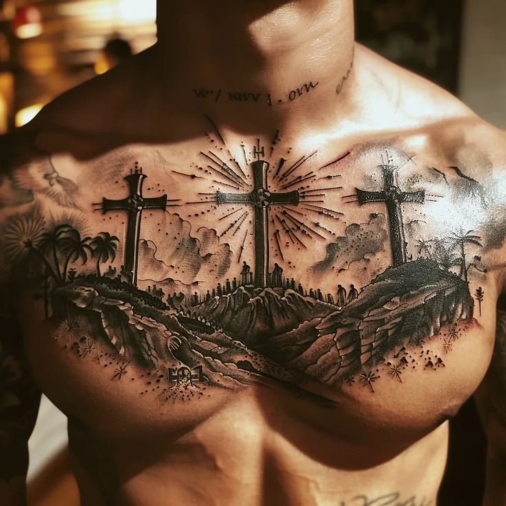 Trending Cross Tattoo Designs for Men: Meaningful and Bold 8