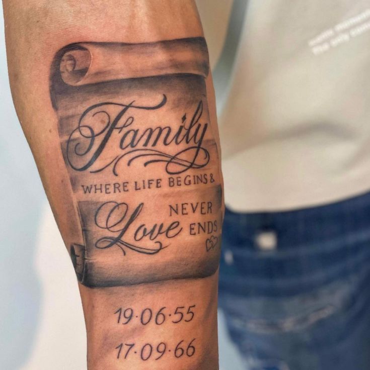 Family Tattoos for Men: Meaningful Ideas for Strong Bonds 17