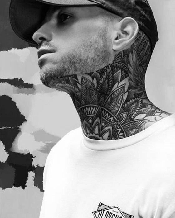 20 Best & Trendy Neck Tattoos for Men in 2024 11