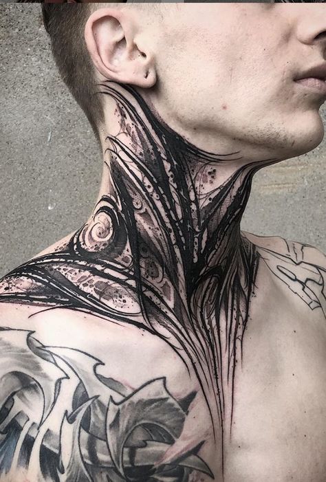 20 Best & Trendy Neck Tattoos for Men in 2024 5