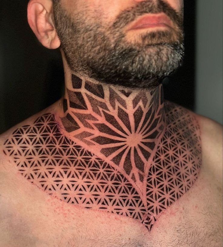 Trendy Neck Tattoos for Men