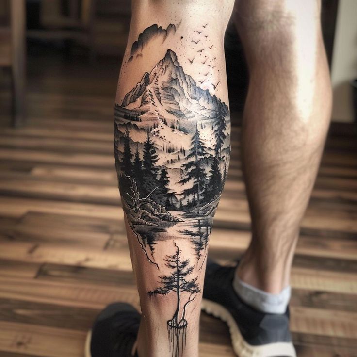 Top 17 Trendy Leg Tattoos for Men in 2024 12