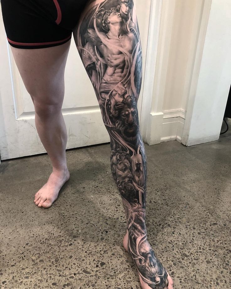 Top 17 Trendy Leg Tattoos for Men in 2024 16