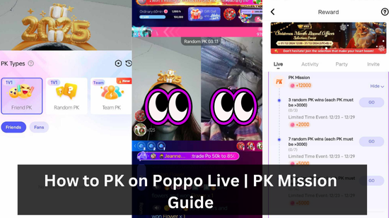 How to PK on Poppo Live App | PK Mission Guide 1