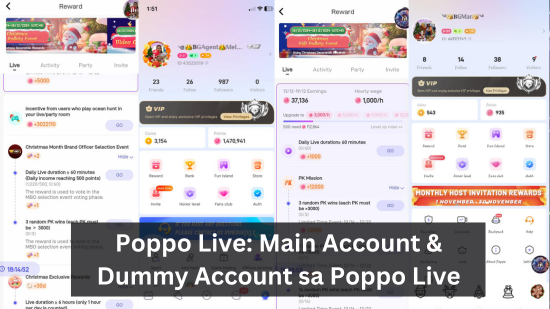 POPPO Live: Understanding Main Account & Dummy Account 1