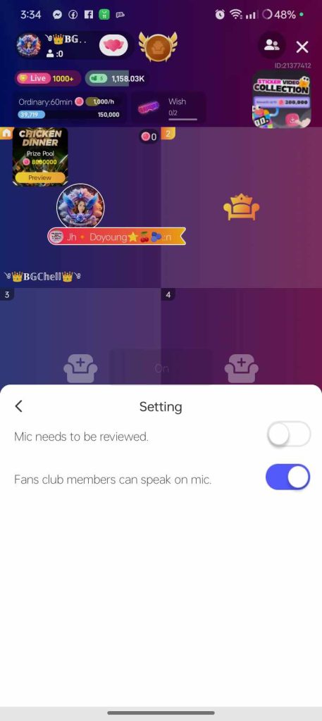 How to Turn Off the Fans Club in Party Live on the Poppo Live App
