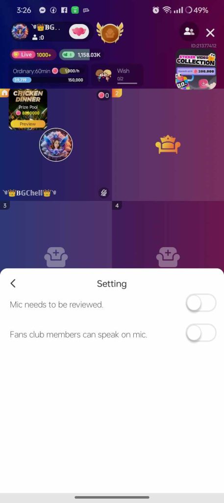 How to Turn Off the Fans Club in Party Live on the Poppo Live App
