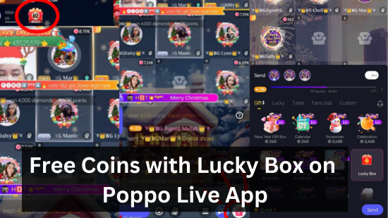 Free Coins with Lucky Box on Poppo Live App 1